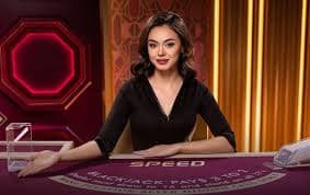AduQ card game interface on oce69 slot showing player hand, dealer card, and betting options